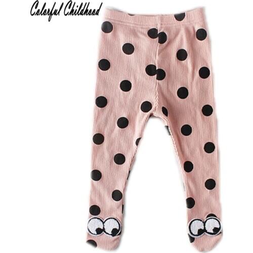 Ins hot sale Baby Pantyhose Black Polka Dot Big Eye Pattern Cotton Pants Kid Boys Girls Autumn Match pants Baby Leggings