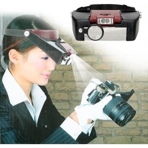 NICEYARD 1.5x 3x 8.5x 10x Watch Repair Tool Headband Magnifier with LED Light for Jeweler Magnifying Glass Hand Tool Set