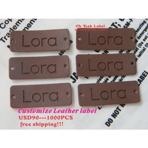 Custom made high quality leather label / leather patch /pu patch/main label/leather label
