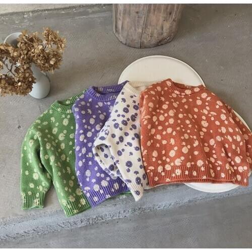 2020 New Arrival Girls Boys Knitted Sweaters Autumn Winter Full Sleeve Fashion Kids Pullover Sweater 1-6 Years QW71