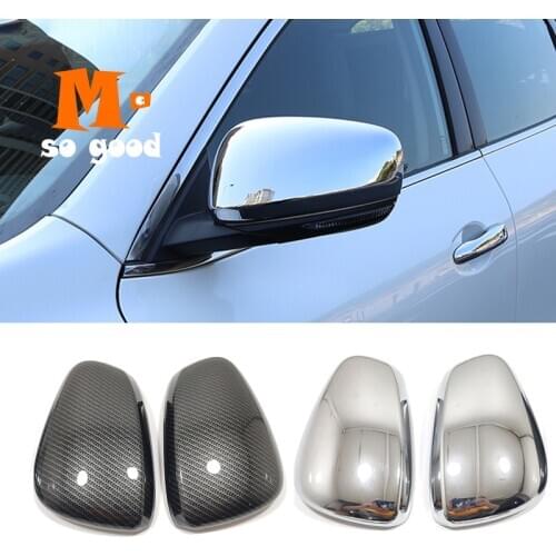 For Renault Kadjar Koleos Samsung QM6 ABS Chrome/Carbon Car Rearview Side door turning Mirror Cover trim 2016-2019 accessories