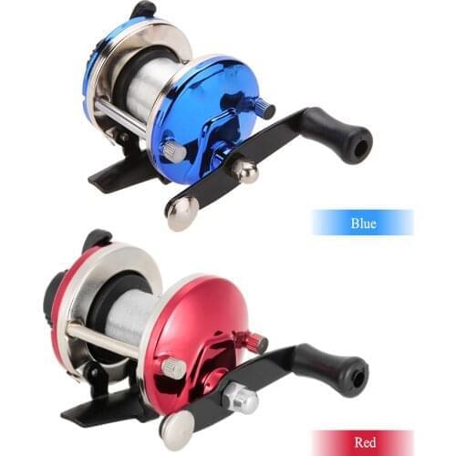 Bait Castiing Fishing Reel Fishing Gear for Ice Fishing with Fishing Line 70m Pesca Mini 3.6:1 Right Left Hand Interchangeable