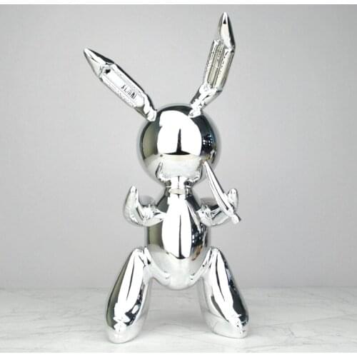 JK Balloon Rabbit Hot Sale Cute Animals Resin Sculpture Wedding Decor Nordic Style Moder Home Decoration Accessories