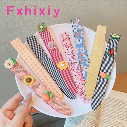 Cute Summer Fashion Girl Velcro Hairband Cartton Headband for Children Hairband Hairpin Bangs Paste Broken Hair Accessories 2021