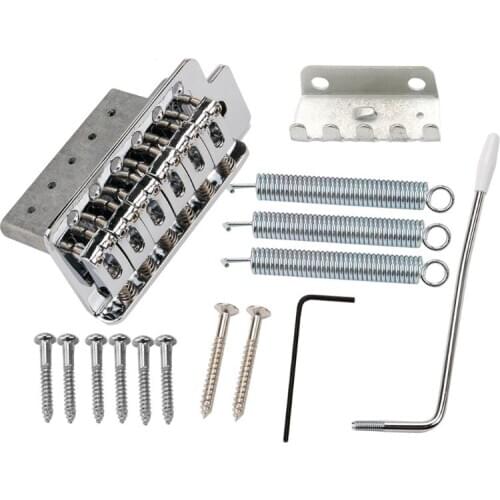 New 1 Set 6String Flat Saddle Single Tremolo Bridge System for Electric Guitar