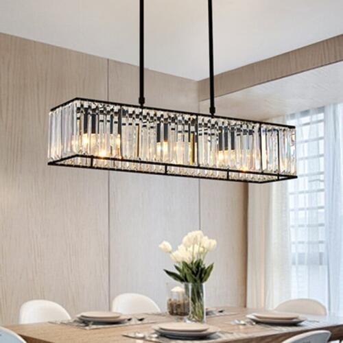 Modern Light Pendant Crystal Rectangle chandelier Lamp Crystal Lamp Popular Drop Crystal Lamps Room Lving Design Hotel lighting