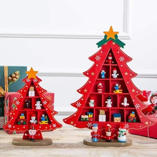 Unique Wooden Desktop Christmas Tree Window Shop Mall Desktop Ornament Gifts Dd Festive Atmosphere To Your Family