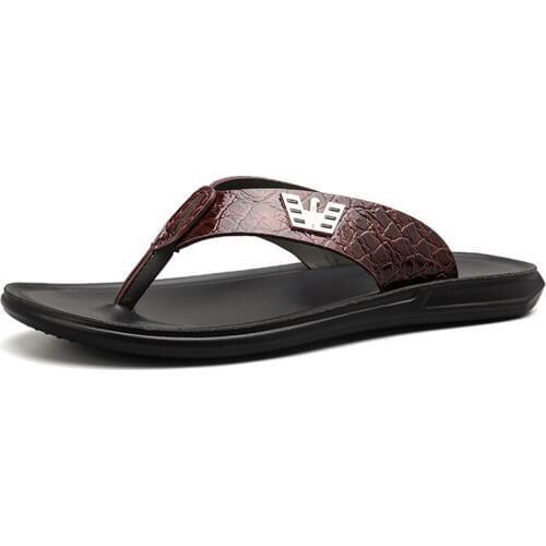 Flip flops men outside fish beach Slippers summer sandals Non-slip comfortable male indoor casual shoes high-quality