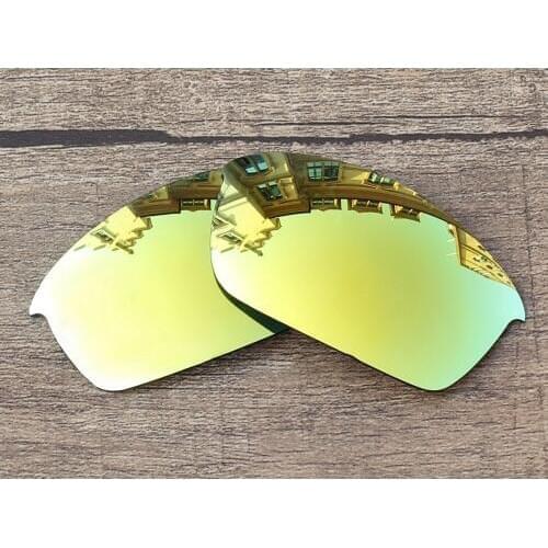 Vonxyz 24K Mirror Polarized Replacement Lenses for-Oakley Flak Jacket Frame