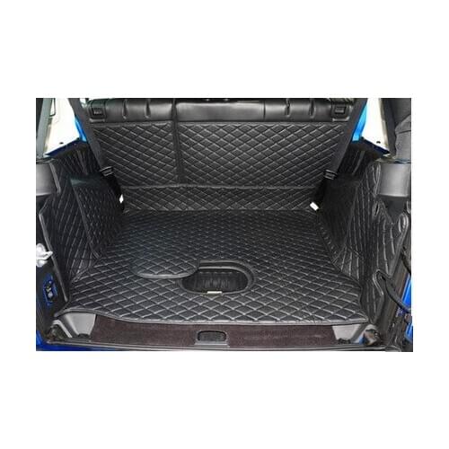 High quality car Special trunk mats for Jeep Wrangler 4doors durable cargo liner boot carpets for Wrangler -2015