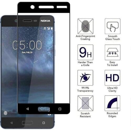 For Nokia 5 Premium Tempered Glass Screen Protector For Nokia 5 TA-1024 1027 1044 1053 N5 5.2 Tempered Glass Film Full Cover