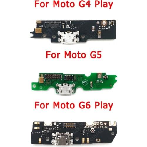 Charging Port For Motorola Moto G4 G5 G6 Play USB Charge Board PCB Dock Connector Socket Plate Flex Replacement Spare Parts
