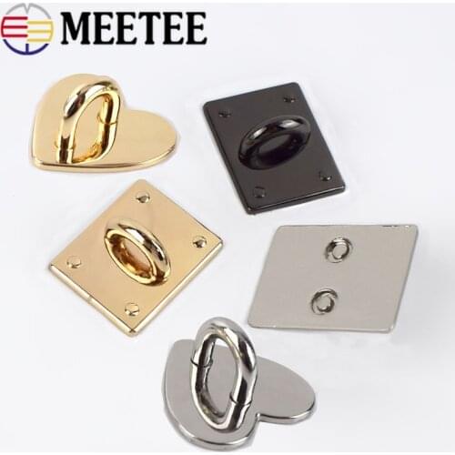 10/20pcs Meetee Metal Heart O Ring Buckles Clasp Non-detachable Arch Bridge Hook Pendant DIY Bag Hardware Decor Accessories
