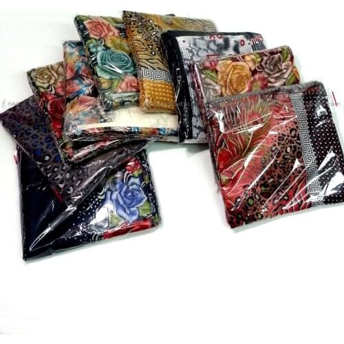 10 Pcs Lot square Cottony Scarves Women 100*100cm Hijab Scarf Muslim Female Chiffon Shawls And Wrap Hair Head Pareo Fluffy Turk