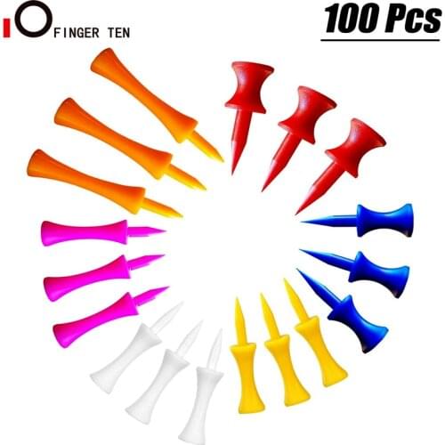100pc Unbreakable Step Down Golf Tees Plastic Mixed Color Height Reusable Castle Tees for Golfers