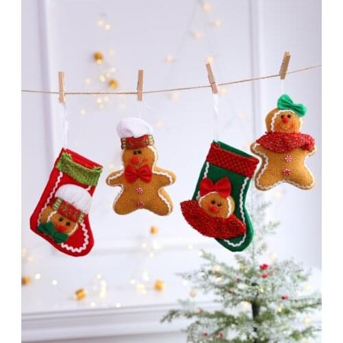 2021 Christmas Gift Navidad Christmas Tree Gingerbread Man Pendant Christmas Ornament Pendant New Year Gift