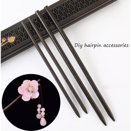 5Pcs Chinese DIY Wooden Hair Stick Pin Headwear Blank Base For Jewelry Making Bride Tiaras Handmade Hair Accessories 18/15cm