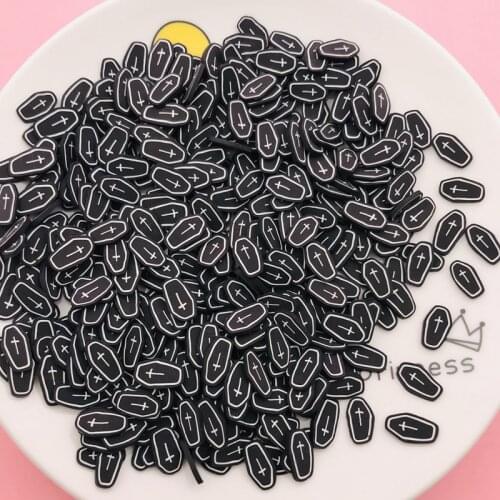 20g/Lot Hot Polymer Clay Halloween Ghost Sprinkle , Cute Skull Slice for Crafts Making, Phone Deco, DIY Scrapbooking