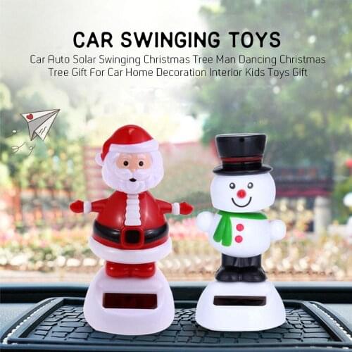 Car Auto Solar Swinging Christmas Tree Man Dancing Christmas Tree Gift For Car Home Decoration Interior Kids Toys Gift