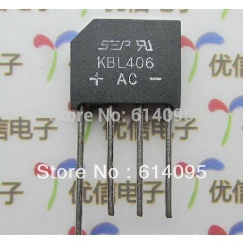 Free shipping SEP brand KBL406 rectifier bridge 4A 600V bridge rectifier (#53524)