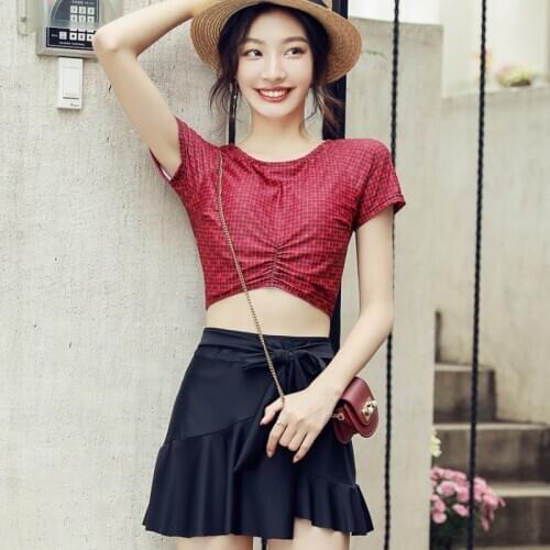 Brazilian Bikini Swimsuit For Girls Separate Two Piece May Female Beach Women Pool Split Skirt Conceals Stomach Shows Push Ups