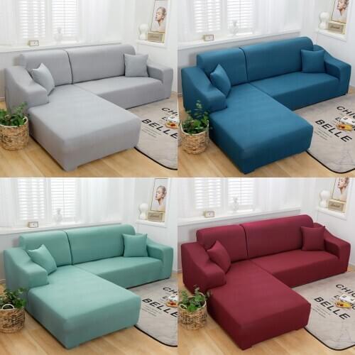 Stretch Elastic sofa cover Sofa Couch Case Slip-resistant Corner L-Style Sofa Covers for Living Room Fully-wrapped Anti-dust