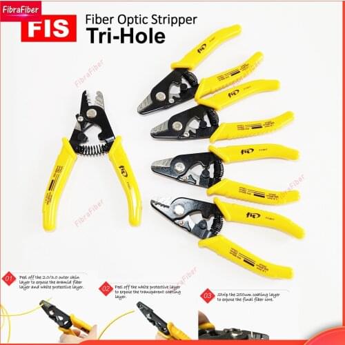 F11301T Miller clamp Fiber stripping pliers F11301T FIS Tri-Hole Fiber Optic Stripper Miller Wire stripper