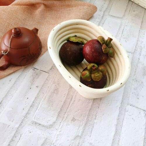 Bread Fermentation Basket, Practical,Safe Healthy Rattan Woven Baking Dough Bowl With Cloth Cover And Plastic White Scraper