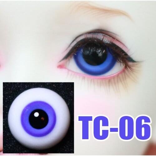 G10-152 children toy bjd 1/3 dolls props Accessoriess eyesball Black pupil without lines Navy blue glass eye with box 1 pair
