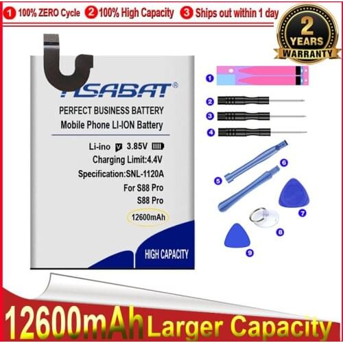HSABAT 0 Cycle 12000mAh Battery for DOOGEE S88 Pro High Quality Mobile Phone Replacement Accumulator