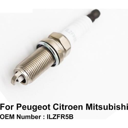 COWTOTAL Iridium Spark Plug for Peugeot 207 406 807 Citroen C3 C4 C5 Grand Picasso Jeep Cherokee OE ILZFR5B ( Pack of 4 )