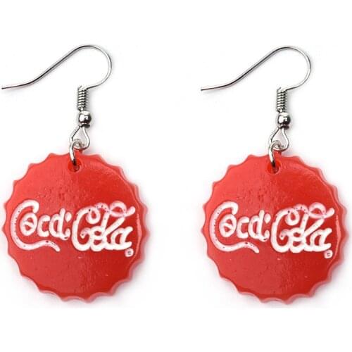 Korean Sake Glass Beer Bottle Earrings Earrings Fashion Personality Fun Earrings Female Korean Version Wild Hook Earrings