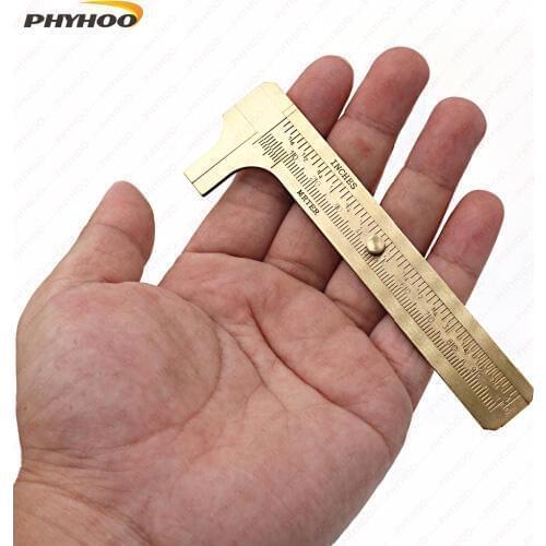 Copper Caliper Brass Caliper 100MM double scale Slide Caliper Rule Vernier Calipers, jewelry making tool