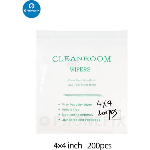 Soft 100Pcs 150Pcs 200Pcs/Bag Cleanroom Wiper Non Dust Cloth Dust Free Paper For Class 1-10000 Clean Rooms Phone LCD Repair Tool