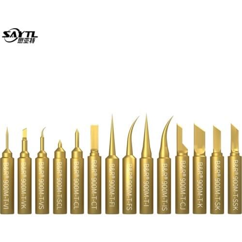 SAYTL Copper 900M-T Soldering Iron Tip Lead-free Solder Tips For Hakko 936 Soldering Rework Station BGA Soldering Tools