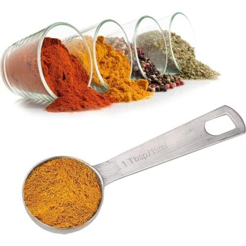 Stainless Steel Measuring Spoons Set of 7 Stackable Measure Spoon for Dry and Liquid Ingredients Etched Marked Baking Cooking