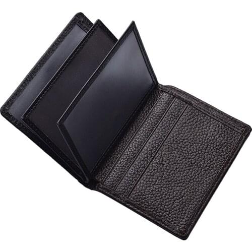New Mens Short Wallet First Layer Cowhide Vertical Wallets Leather Driving License Bag Driving License Card Set Mens Wallet