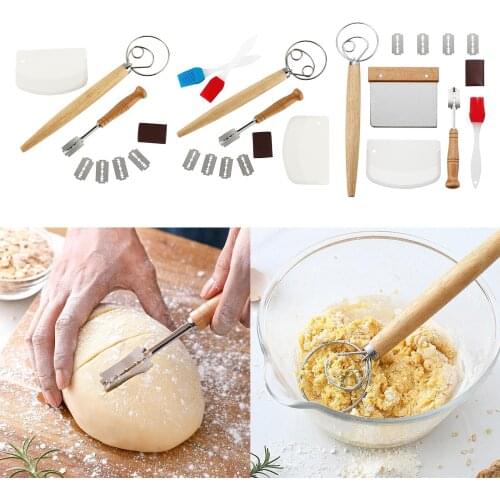 Premium Whisk Bread Scoring Scraper Replacement Blades for Bread Cookie Pizza Kitchen Baking Set