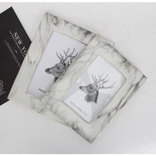 Simplicity Ceramic Picture Frame Marble Texture Decorative Photo Frames Living Room Frames for Pictures Wall Framed Wall Art