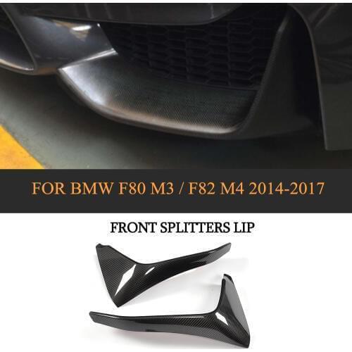 DRY Carbon Racing Front Lip Splitter Fog Lamp Splitters Rear Splitters for BMW F80 M3 Sedan 4Door F82 M4 Coupe 2Door 2014-2017