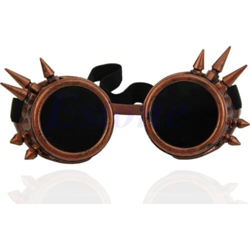 Vintage Victorian Gothic Cosplay Steampunk Goggles Glasses Welding Punk R2LE