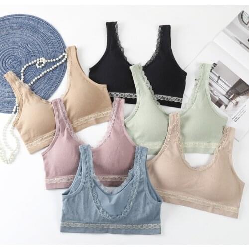 2021 New Spring Summer Lace Seamless Wrapped Women Sports Bras Vest Workout Tube Top Sling Underwear Girls Ladies Bralette H82
