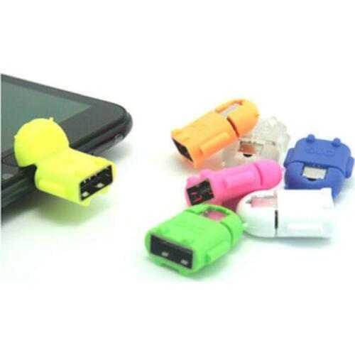 Lot 10pcs Super Mini HF-Android Micro 5pin Male to USB 2.0 Female OTG Adapters Converter Random Color