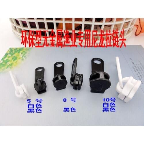 10pcs plastic sliders for nylon zipper repair 5# 8#10# bags garment sewing accessories black white free shipping