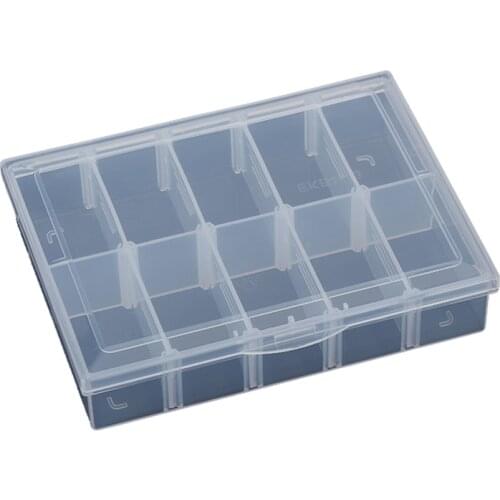 1PC New 10 Slots Cells Portable Jewelry Tool Box with number Container Ring Electronic Parts Screw Beads Component Storage Box