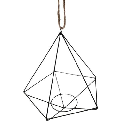 2PCS Geometric Flower Plant Rack Metal Frame Air Hanging Holder Xmas Gift