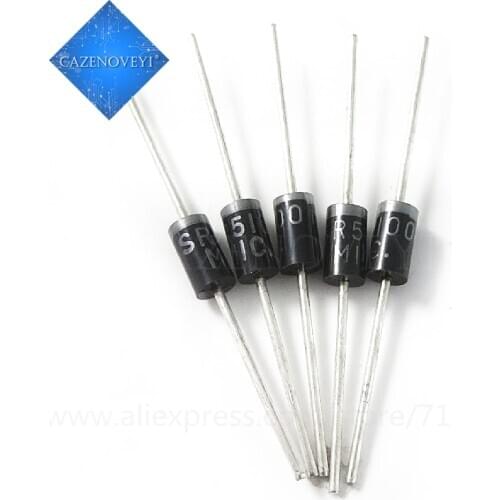 20pcs/lot SR5100 SB5100 5A 100V DO-27 In Stock