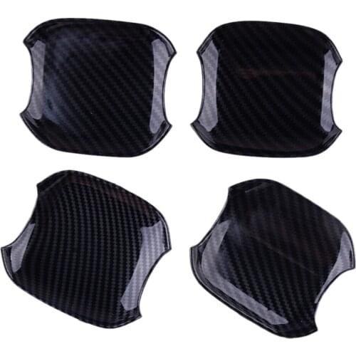 4Pcs Car ABS Carbon Fiber Style Door Handle Bowl Cup Trim Cover Fit for Subaru Forester 2019 2020