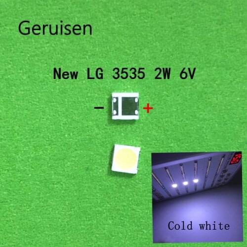 500pcs LG Innotek LED LED Backlight 2W 6V 3535 Cool white LCD Backlight for TV TV Application