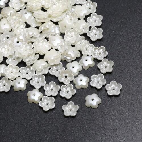 Acrylic Milky Flower Beads For Kids Jewelry Making DIY Handmade Bracelet Necklace Headgear Decoration Accessories 10mm 200pcs